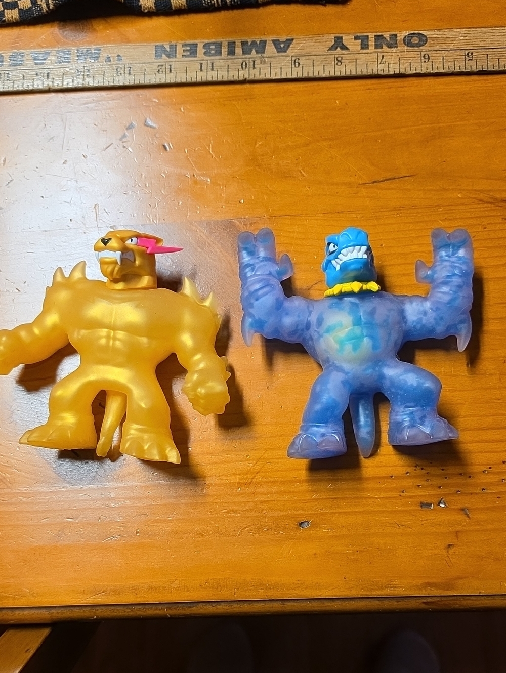 Gold and Blue Monster Figure Toy Set - Kids Action Figures